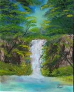 Peinture de eliane: cascade