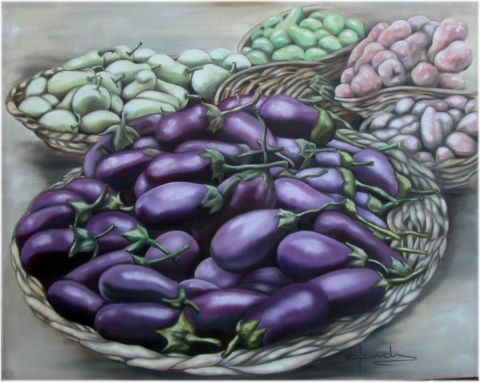 Le March� � Port Louis - Peinture - Caroline HARDY