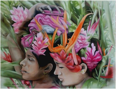 Les Fleurs du Cavadee - Peinture - Caroline HARDY