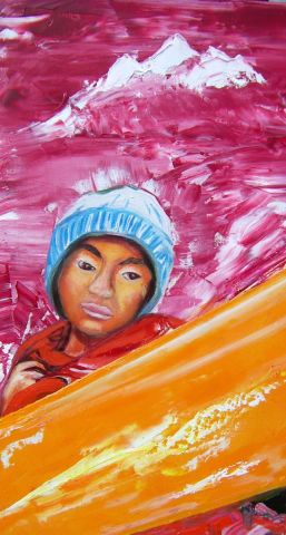 O Tibet  - Peinture - Martine Bach