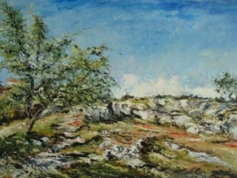 Les roches blanches - Peinture - Bernard Bertrand