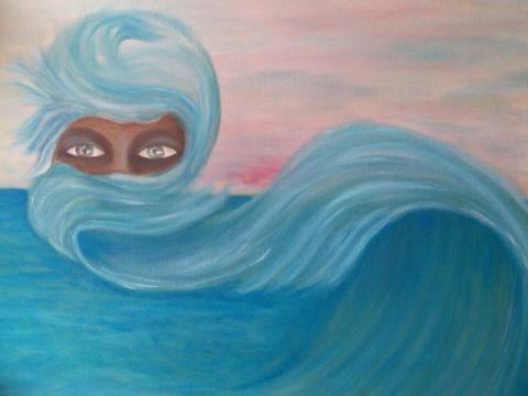 les yeux de la vague - Peinture - danielle