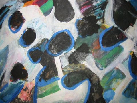 Pierres bleues  - Peinture - Elis RIMEL 