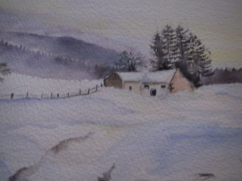 L'artiste MARYSE WENGER - paysage de neige