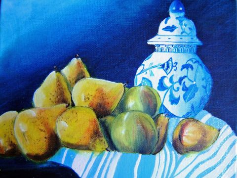 Citrons et pot - Peinture - Lisa