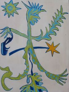 Voir cette oeuvre de Anabel Cros: l'homme turquoise