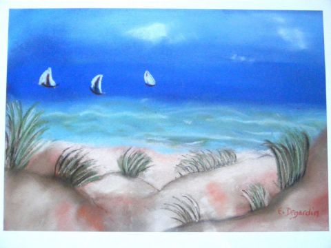 L'artiste Eliane Degardin - mer et dunes