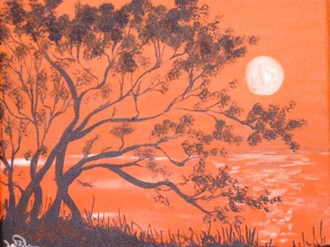coucher de soleil africain - Peinture - johann mastil