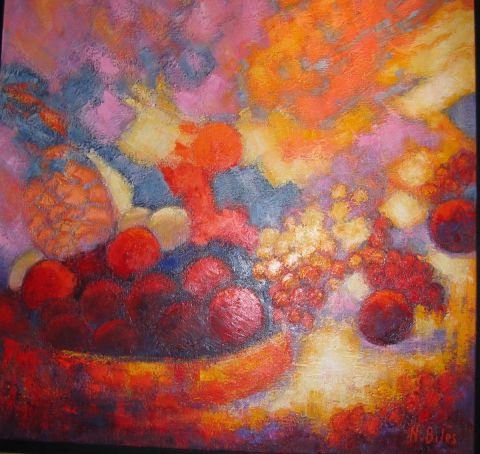 COMPOSITION A L'ANANAS - Peinture - NICOLE BILES