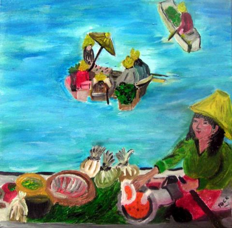 L'artiste joce - marché sur l'eau au camdboge