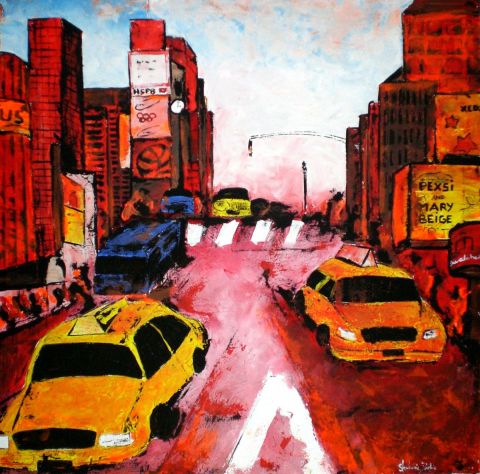 red NY - Peinture - Stephanie Durbic