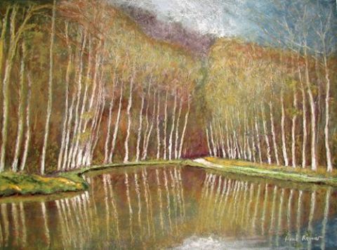 Bord du canal - Peinture - Paul REGNIER