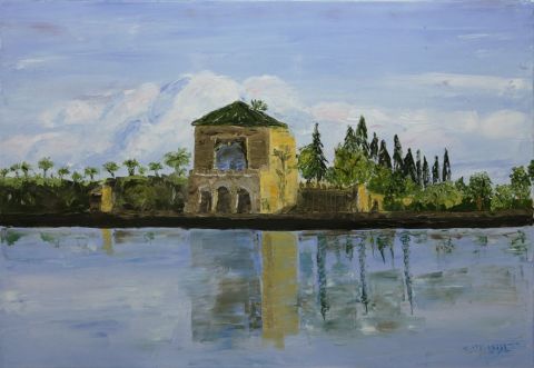Le pavillon de la Menara - Peinture - Le Champenois