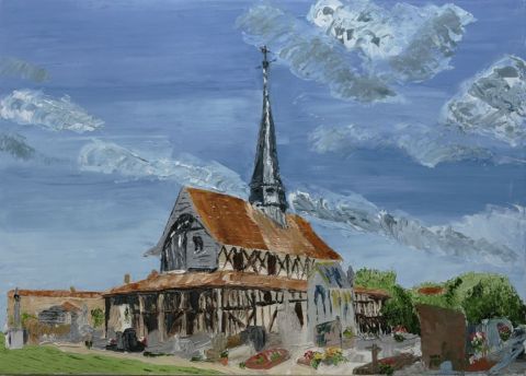 L'artiste Le Champenois - Église à pan de bois, Bailly-le-Franc (Aube)