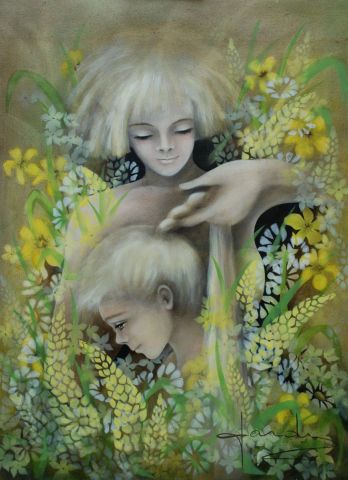 La Natte - Peinture - Caroline HARDY