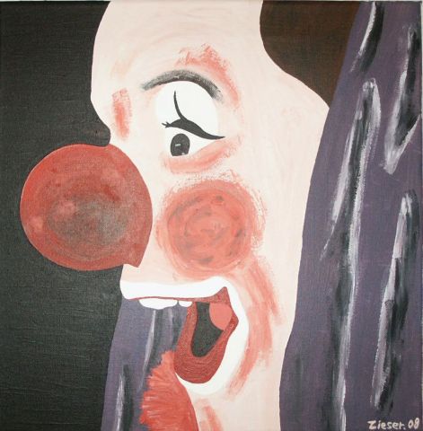 Clown - Peinture - Michele Zieser