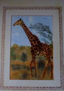 Voir le détail de cette oeuvre: girafe Masaï