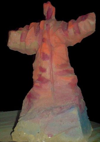 figure rouge (magicien) - Sculpture - Mezei Paul