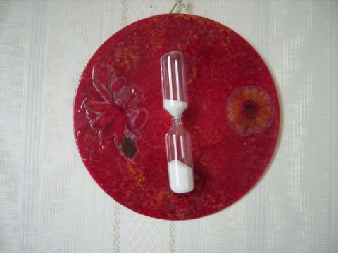 sablier rouge - Artisanat - olby