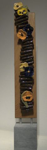 Composition avec violettes - Sculpture - l'artistjee