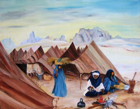 L'artiste chapska - campement touareg