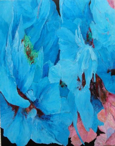 Eclats bleus - Peinture - Marna