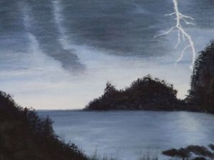 Peinture de Diane Proulx: ciel d'orage