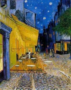 Voir cette oeuvre de Daniele_Leroy: Terrasse du café le soir (Van Gogh)