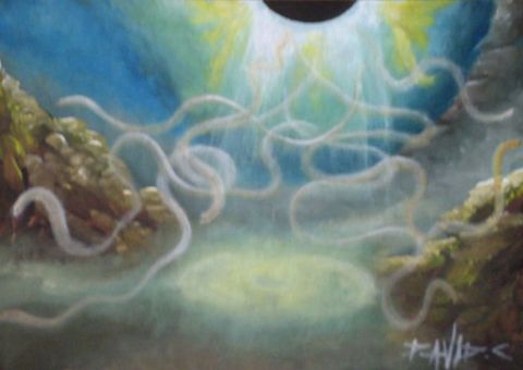 serpent de l'ombre - Peinture - christophe DAVID