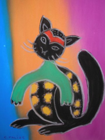 Kucing - Peinture - Catherine FALIZE