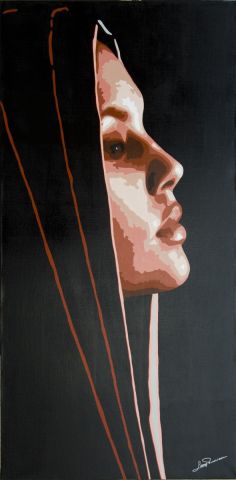 Femme en noir - Peinture - pilaro