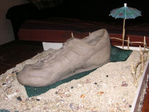 chaussure au repos - Sculpture - as
