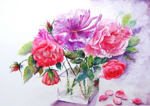 les heures roses - Peinture - Francoise TOLBIAC