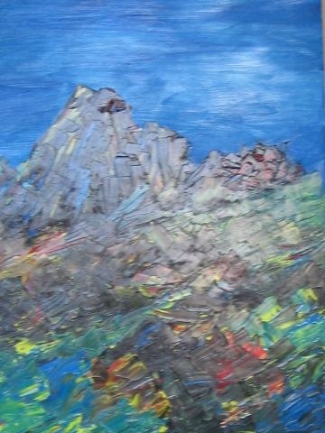 L'artiste Raymond Noble - montagne bleue