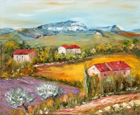 paysage de provence - Peinture - litalien