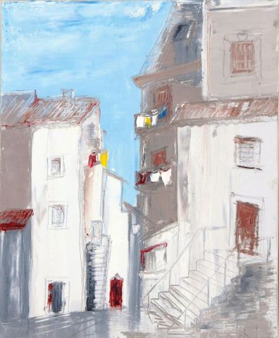 Rue à Ibiza - Peinture - Pierre BUCHEL