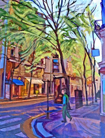 rue de Tolbiac, matin - Peinture - barrie
