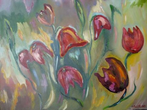 tulipes - Peinture - Michelle  Bertrand