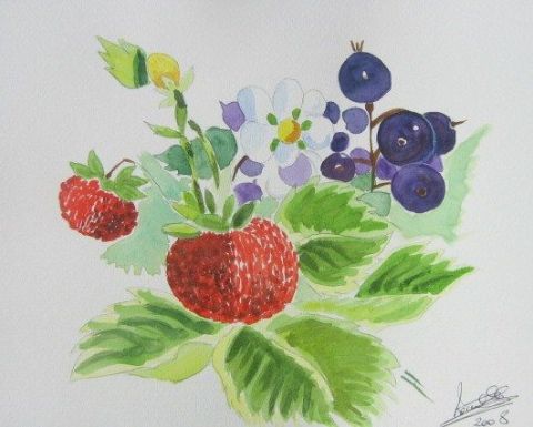 les Fruits d'été - Peinture - Jackisa