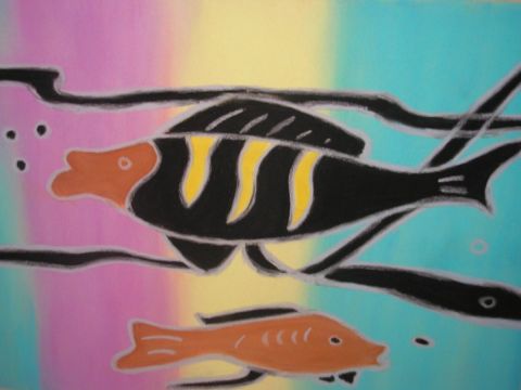 Ikan ikan - Peinture - Catherine FALIZE
