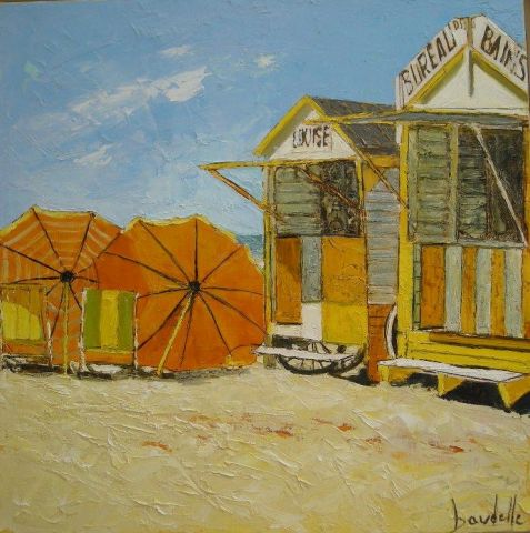 cabines de La Panne - Peinture - Michael BAUDELLE
