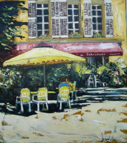 terrasse d'Aix en Provence - Peinture - Michael BAUDELLE
