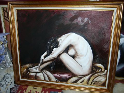 L'artiste Henri GODART - Nu sur le lit