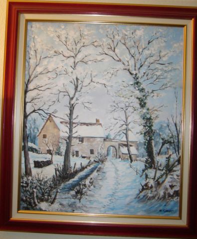 L'artiste Henri GODART - Paysage d'hiver