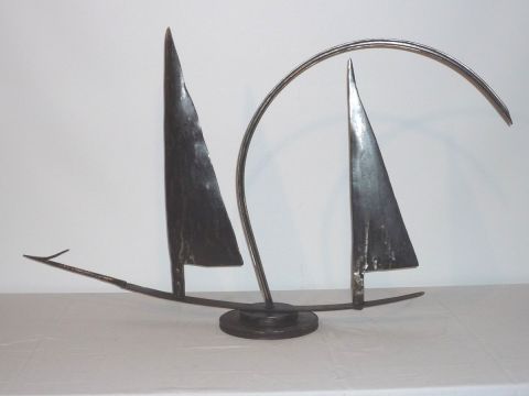 La Go�lette - Sculpture - Roland GOURDON