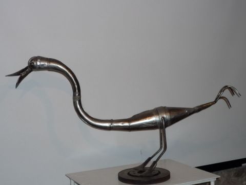 l\'oie caqueteuse - Sculpture - Roland GOURDON