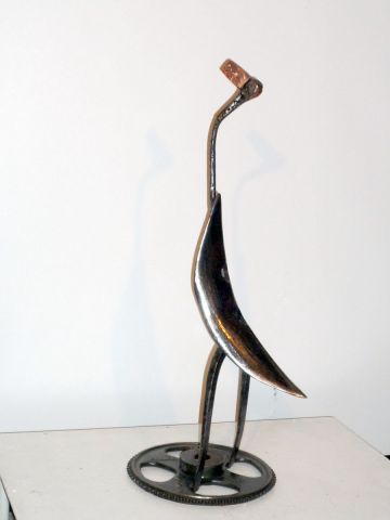lL'oiseau bec dor� - Sculpture - Roland GOURDON