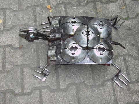 Tortue � �cailles - Sculpture - Roland GOURDON