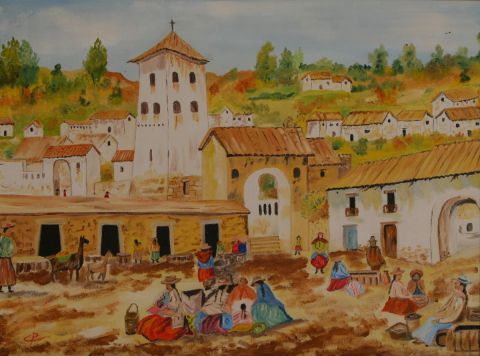 L'artiste toile18 - marche peruvien