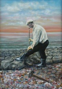 Voir cette oeuvre de Maaike Poog: My grandfather working on the Afsluitdijk